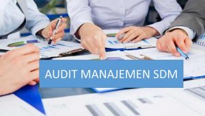 TRAINING ONLINE AUDITING SDM