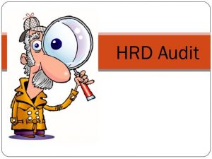 TRAINING ONLINE HRD AUDIT