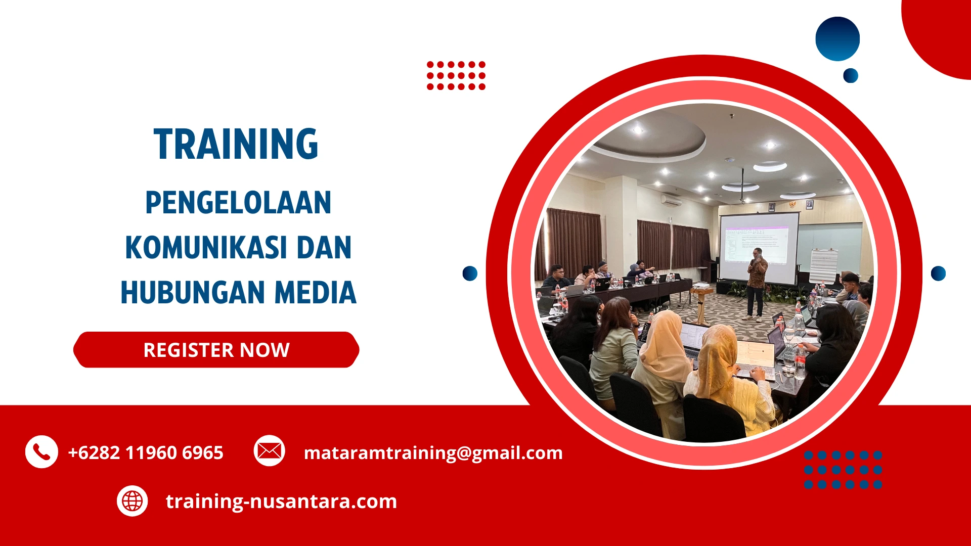 TRAINING PENGELOLAAN KOMUNIKASI DAN HUBUNGAN MEDIA