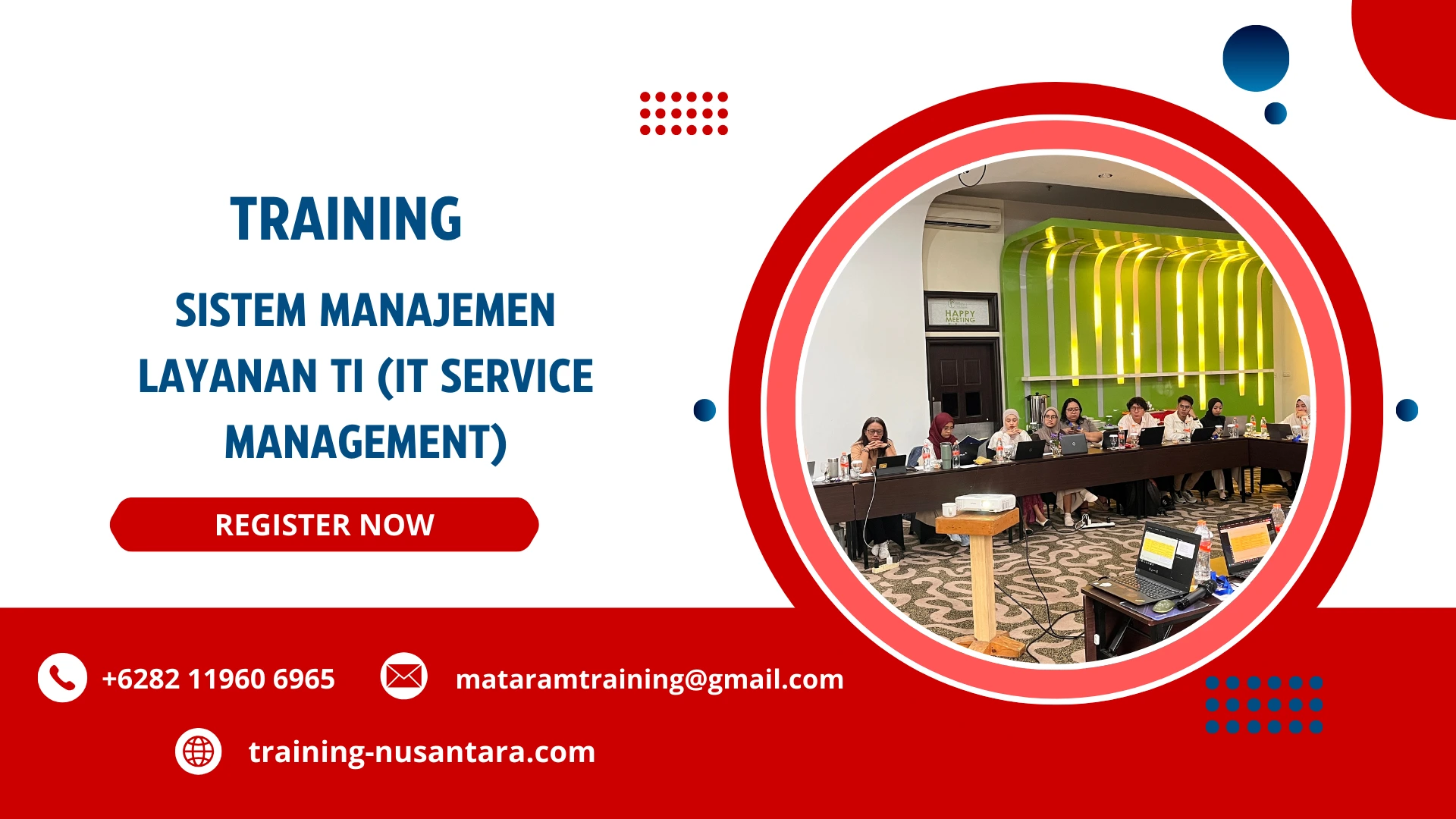 TRAINING SISTEM MANAJEMEN LAYANAN TI (IT SERVICE MANAGEMENT)