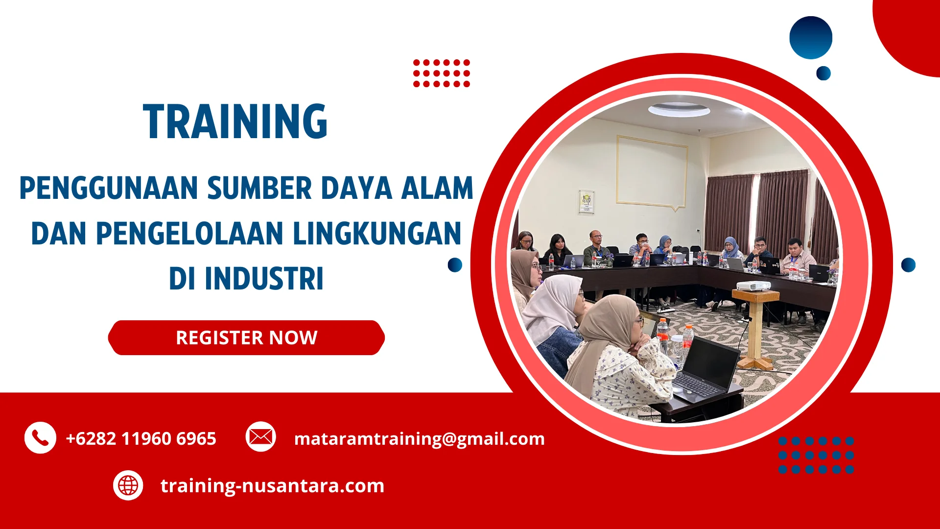 TRAINING PENGGUNAAN SUMBER DAYA ALAM DAN PENGELOLAAN LINGKUNGAN DI INDUSTRI