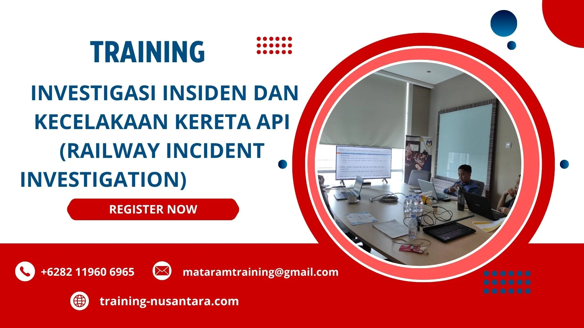 training investigasi kecelakaan kereta api jakarta