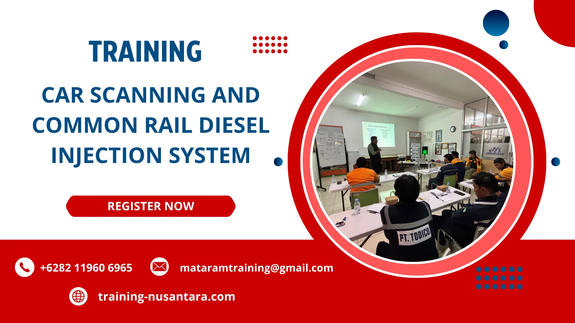 TRAINING CAR SCANNING AND COMMON RAIL DIESEL INJECTION SYSTEM DI JAKARTA