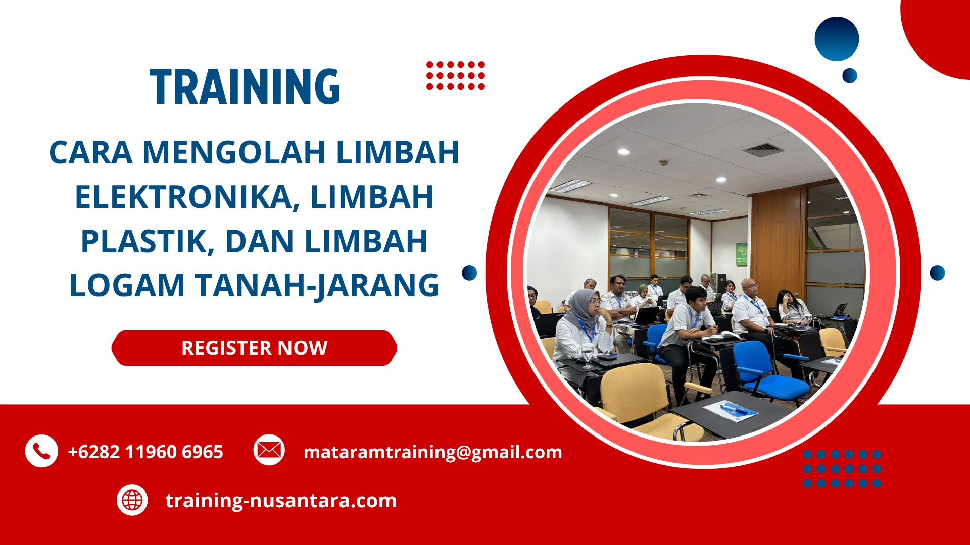 TRAINING CARA MENGOLAH LIMBAH ELEKTRONIKA, LIMBAH PLASTIK, DAN LIMBAH LOGAM TANAH-JARANG DI JAKARTA