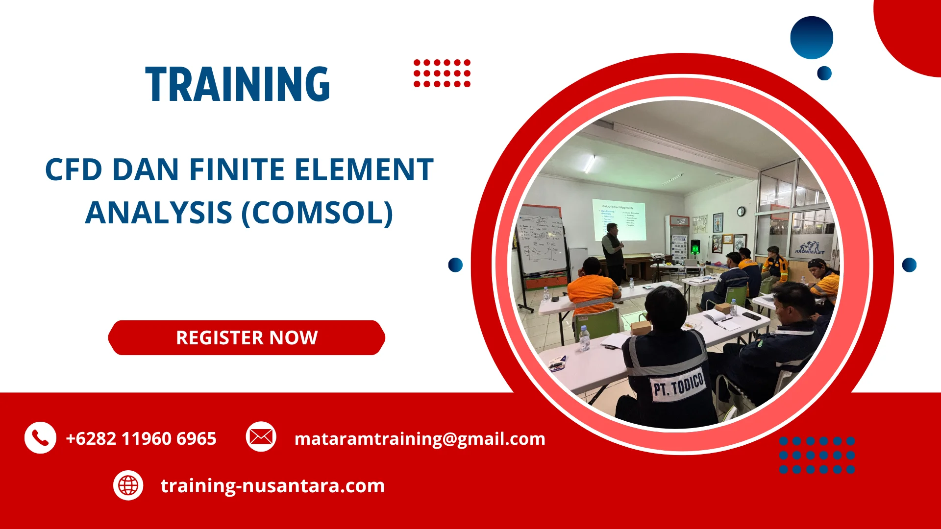 TRAINING CFD DAN FINITE ELEMENT ANALYSIS (COMSOL) DI JAKARTA