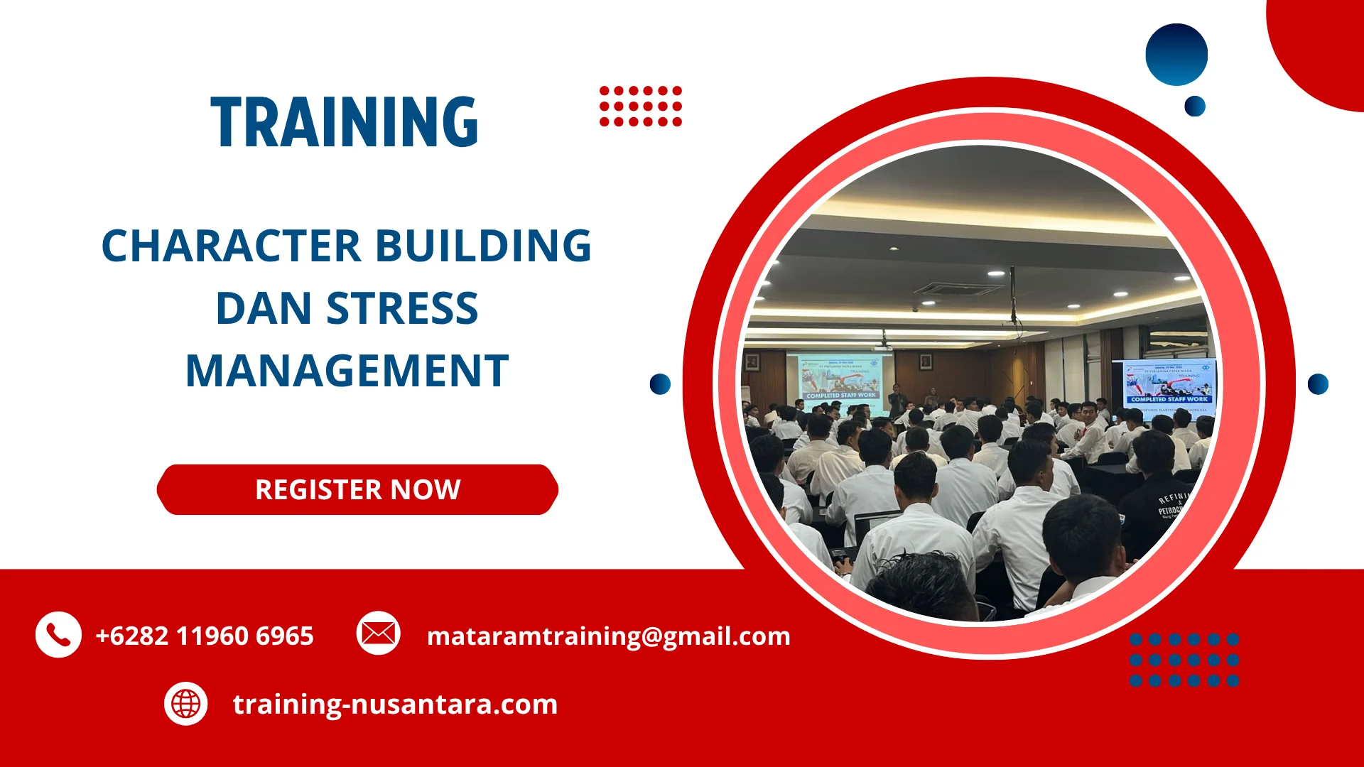 TRAINING CHARACTER BUILDING DAN STRESS MANAGEMENT DI JAKARTA