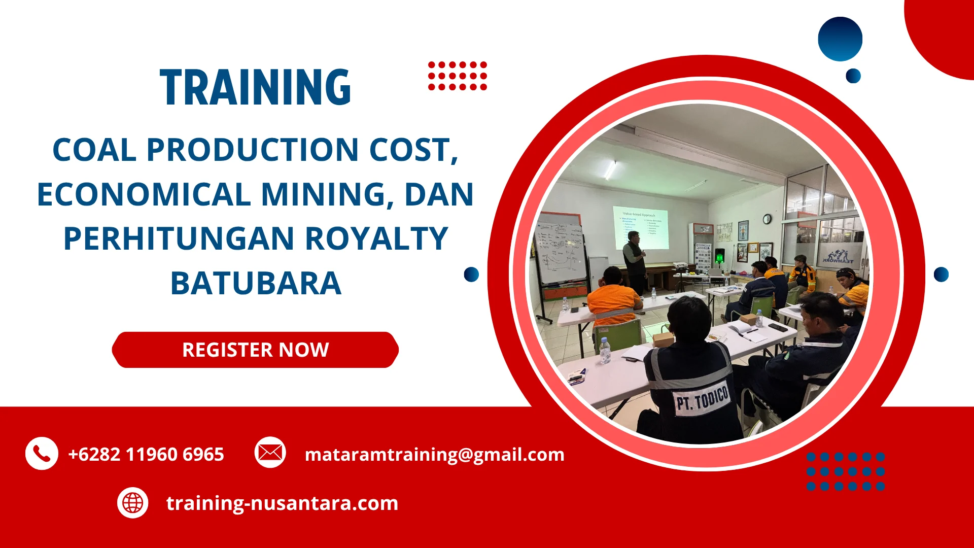 TRAINING COAL PRODUCTION COST, ECONOMICAL MINING, DAN PERHITUNGAN ROYALTY BATUBARA DI JAKARTA