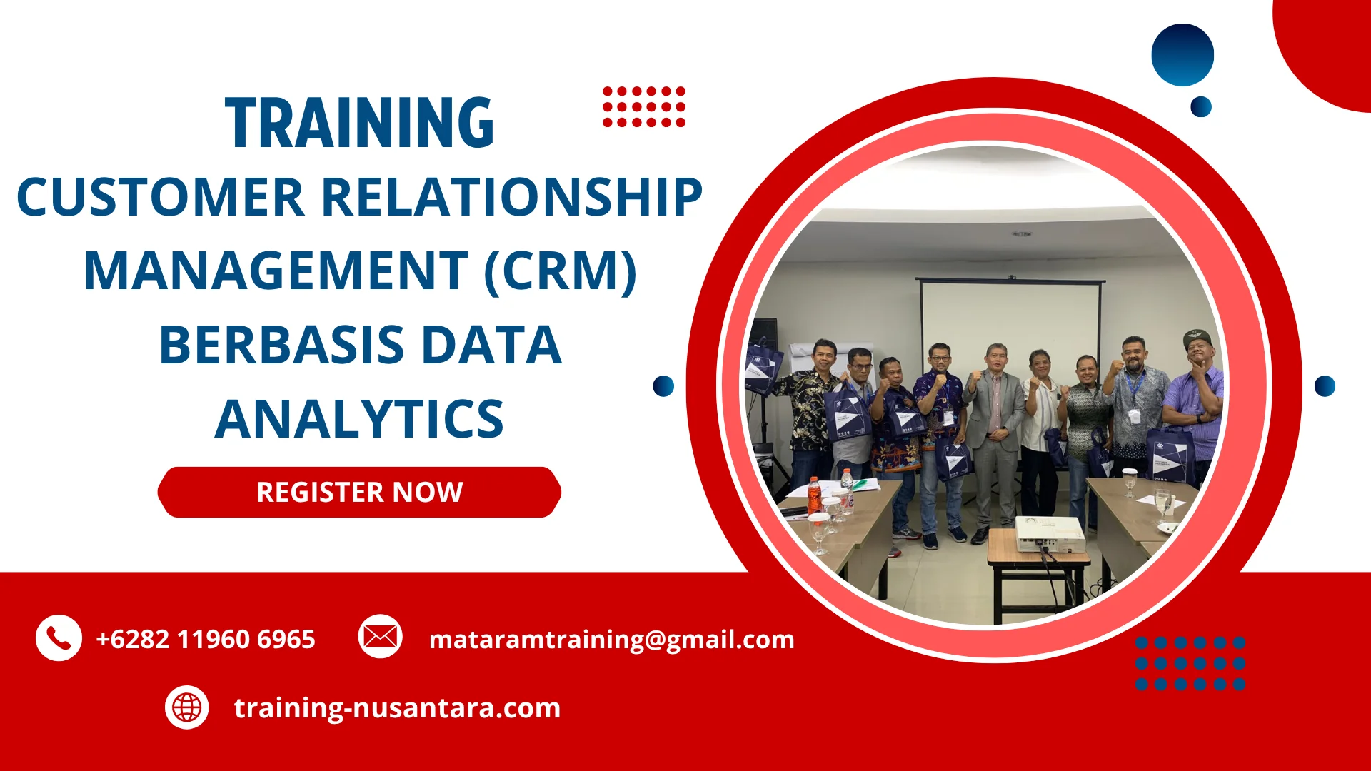 TRAINING CUSTOMER RELATIONSHIP MANAGEMENT (CRM) BERBASIS DATA ANALYTICS DI JAKARTA