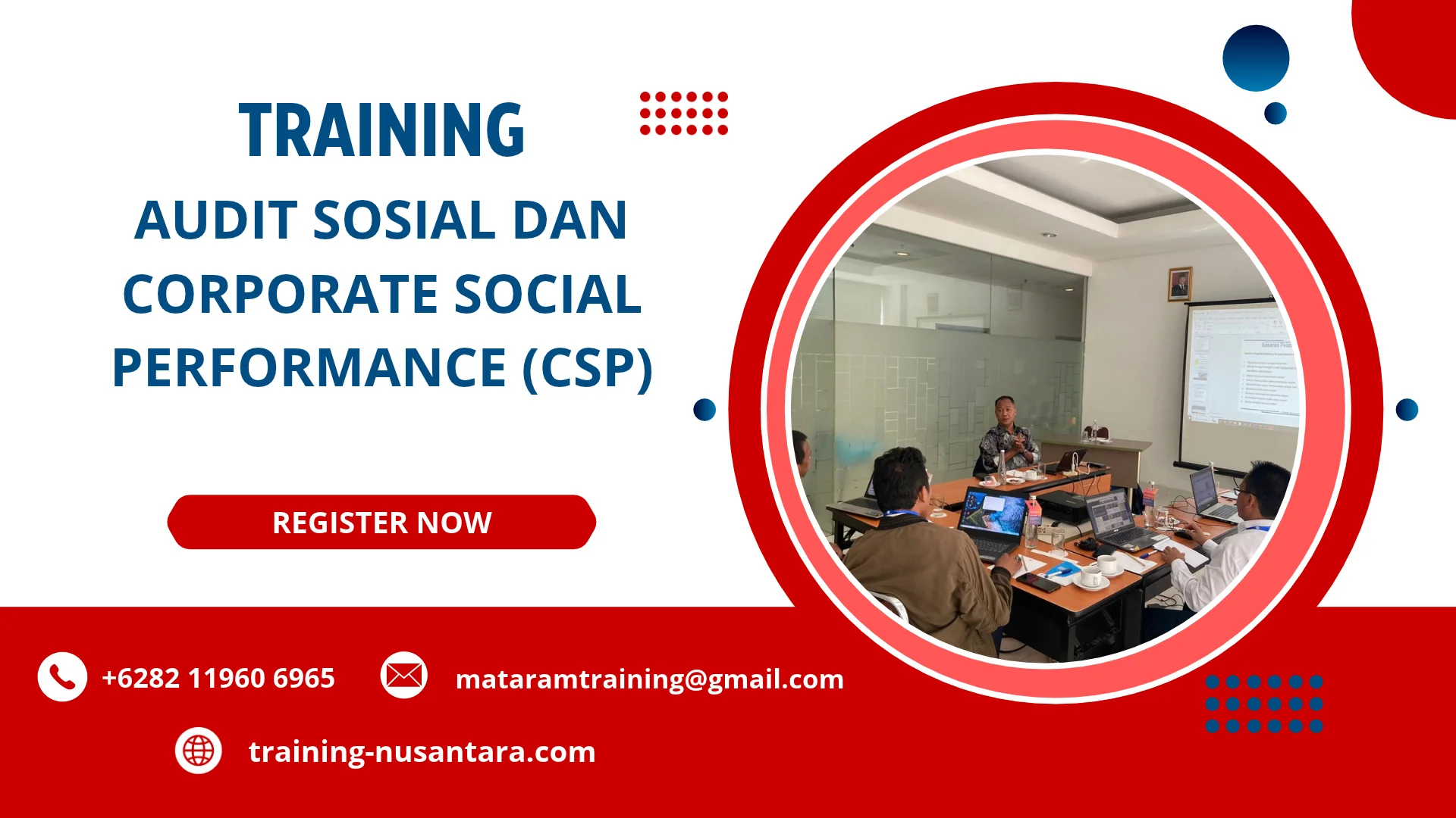 TRAINING AUDIT SOSIAL DAN CORPORATE SOCIAL PERFORMANCE (CSP) DI JAKARTA